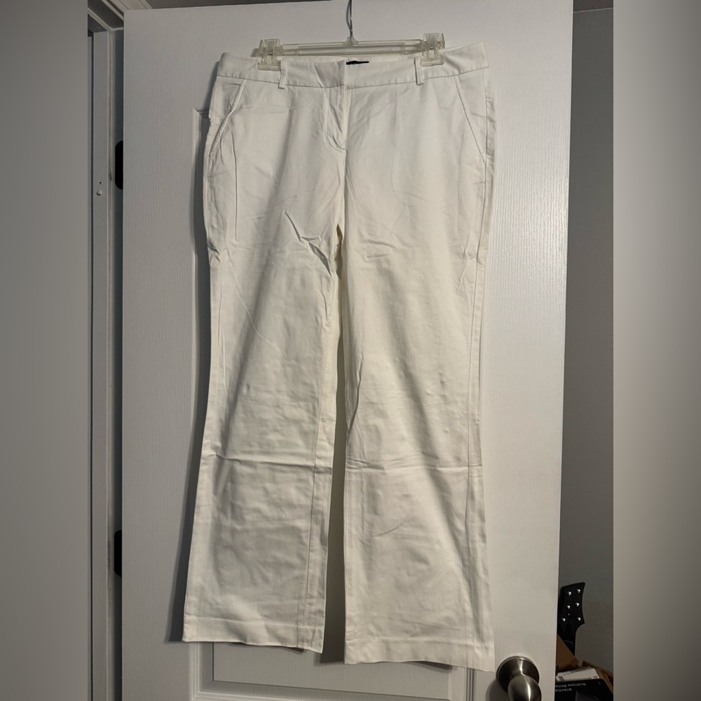 Talbots White Boot-Cut Pants